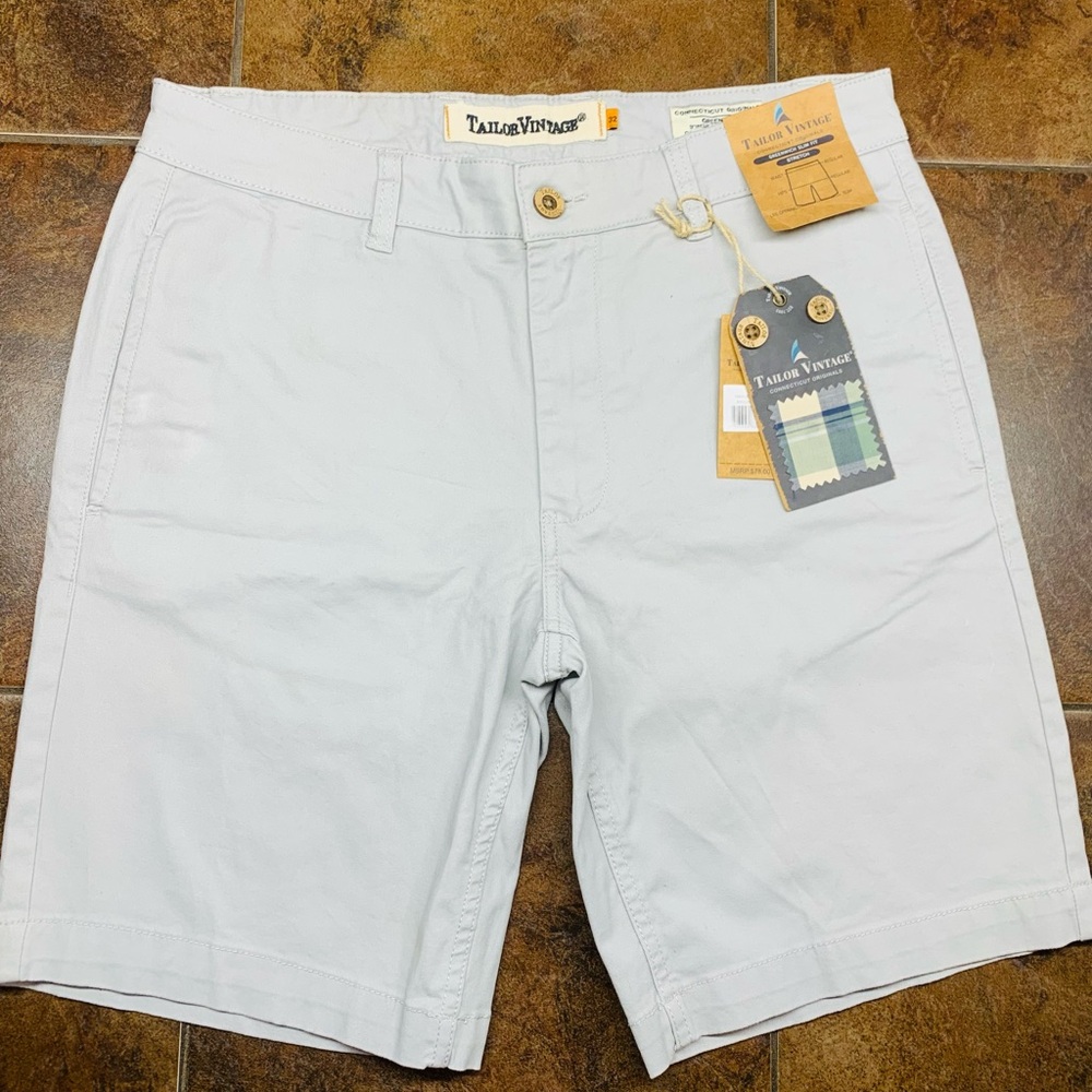 Tailor Vintage 32” Men's Light Gray Shorts
